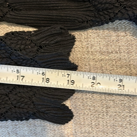 FREE PEOPLE FIRE ISLAND BLACK WOMENS SIZE M CINCH WAIST OPEN BACK KNIT TOP - Picture 13 of 13